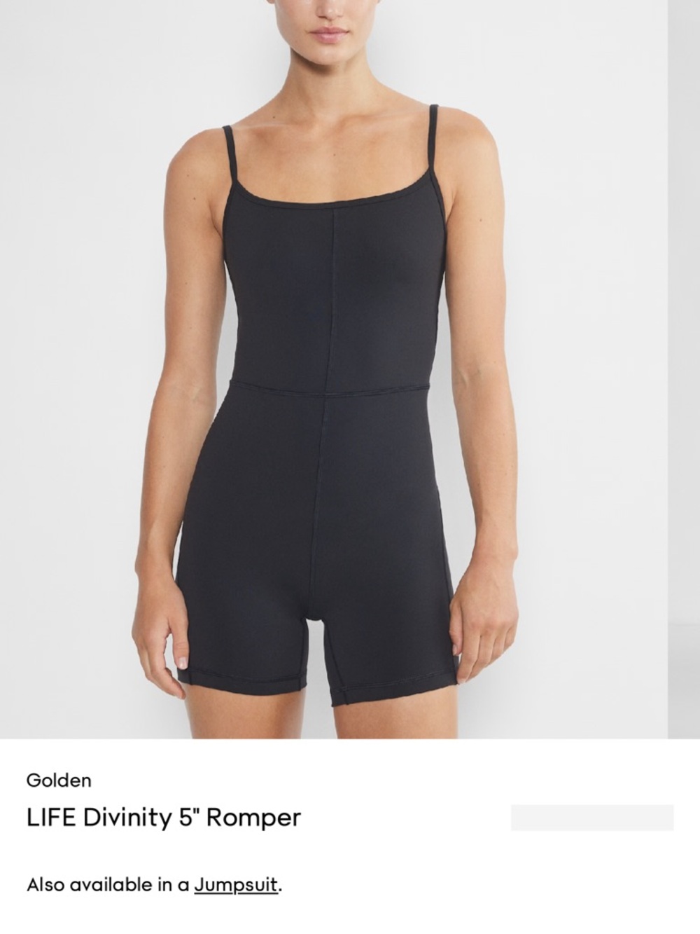 Aritzia Golden Black Athletic Romper Bodysuit Shorts | Size S